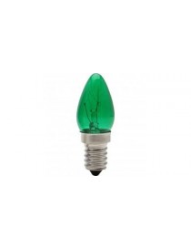Lampada Incandescente 7w X 127v E14 Tipo Vela Cor/verde