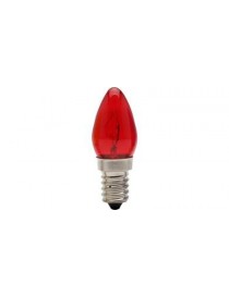 Lampada Incandescente 7w X 127v E14 Tipo Vela Cor/vermelho